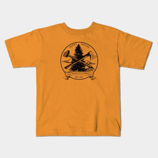 Derry, ME City Seal Kids T-Shirt by Jricha3860